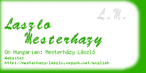laszlo mesterhazy business card